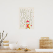 Poster Beaucoup De Véritables Mots Dit En Jest (Cuisine)