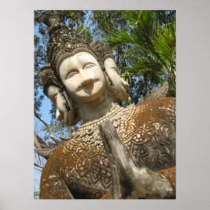 Poster Beaucoup de visages Wai ... Nong Khai, Isaan, Thaï