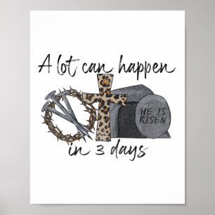 Poster Beaucoup Peuvent Se Passer En 3 Jours Joyeux Pâque