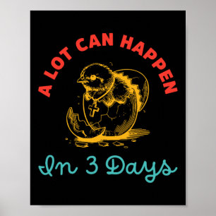 Poster Beaucoup Peuvent Se Passer En 3 Jours Oeuf Pâques
