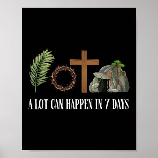 Poster Beaucoup Peuvent Se Passer En 7 Jours Joyeux Pâque (Devant)