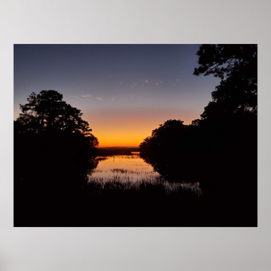 Poster Beaufort Hilton Head South Carolina Marsh Sunset (Devant)