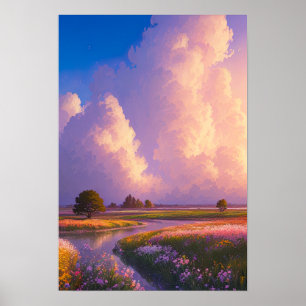 Poster Beauté au bord de l'eau calme