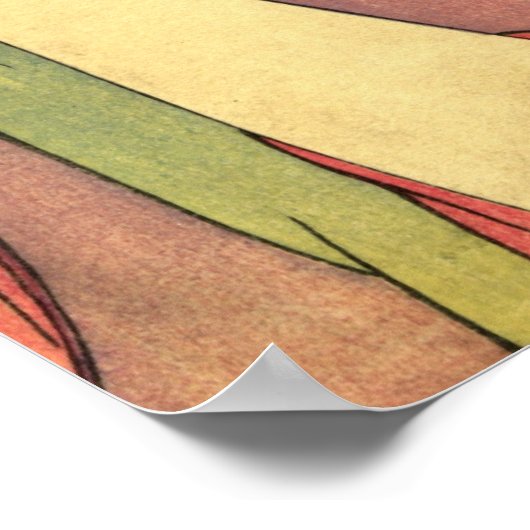 Poster Beauté avec peigne (Coin)