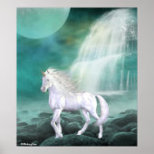 Poster Beauté blanche de licorne (Devant)