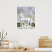 Poster Beauté blanche de licorne (Cuisine)