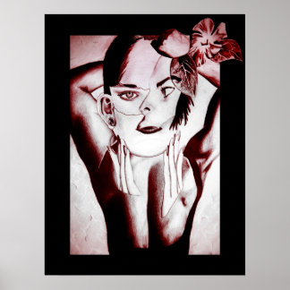 Poster beauté collée.