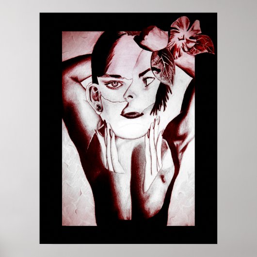 Poster beauté collée. (Devant)
