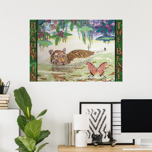 Poster Beauté Dans La Bête (Bureau à domicile)