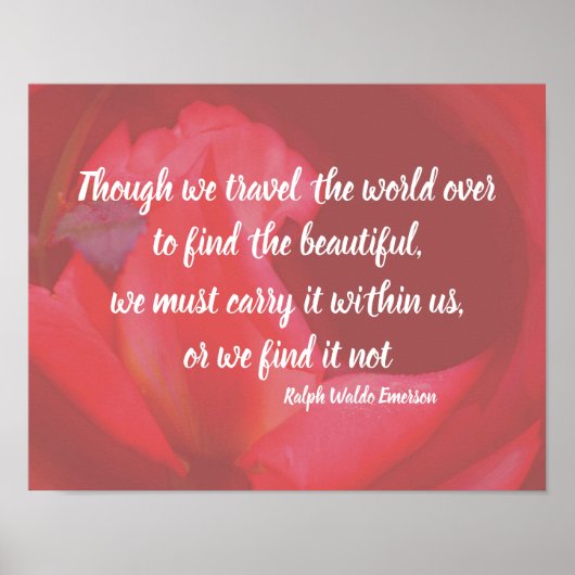 Poster Beauté dans Rose Citation Inspirationnelle (Devant)