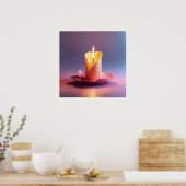 Poster Beauté de l'image de notre bougie fondue (Cuisine)