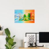 Poster beauté des quatre saisons (Bureau à domicile)