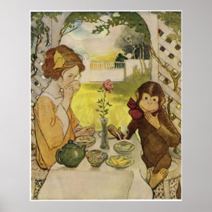 Poster Beauté et bête par Jessie Willcox Smith