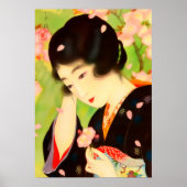 Poster Beauté et fleurs de cerisier Chigusa Kitani (Devant)