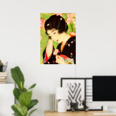Poster Beauté et fleurs de cerisier Chigusa Kitani (Bureau à domicile)