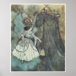 Poster Beauté et la bête, Edmund Dulac
