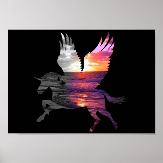 Poster Beauté et licorne (Devant)