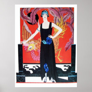 POSTER BEAUTÉ ET PHÉNIX, STYLISTE CRÉATEUR MAQUILLEUR ART