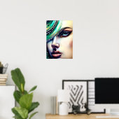 Poster Beauté éthérée Bijoux étincelants (Bureau à domicile)