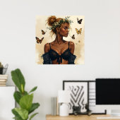 Poster Beauté éthérée en fleur (Bureau à domicile)