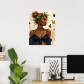 Poster Beauté éthérée en fleur (Bureau à domicile)