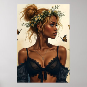 Poster Beauté Éthérée en Fleur