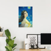 Poster Beauté exotique dans la nuit étoilée, Art style Va (Bureau à domicile)