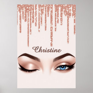 Poster ✨ Beauté Glamour Rose Gold pour un Style Féminin C