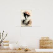 Poster Beauté Gracieuse Dans Brume Vintage (Cuisine)