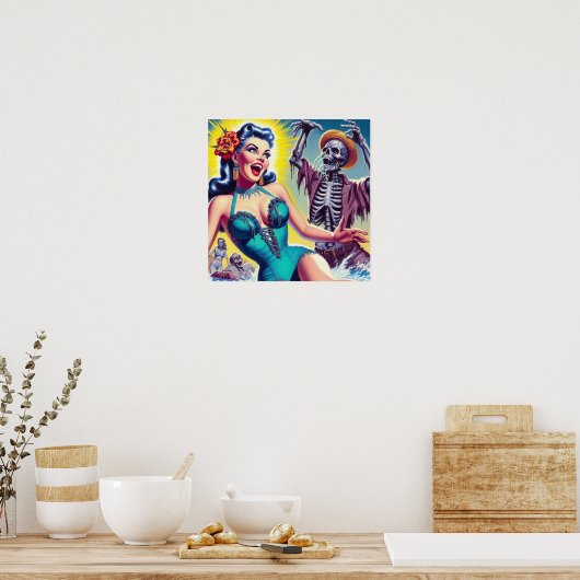 Poster Beauté Horror Girl (Cuisine)