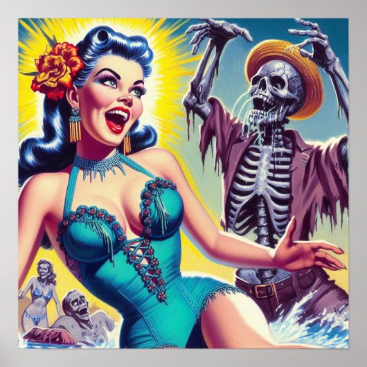 Poster Beauté Horror Girl (Devant)