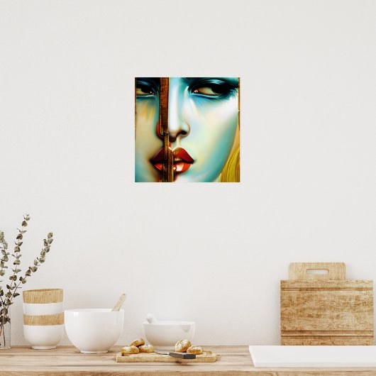 Poster Beauté mystique Déesse dorée (Cuisine)