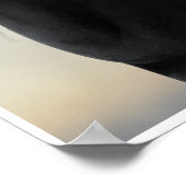 Poster Beauté noire - Portrait de Cheval friésien noir (Coin)