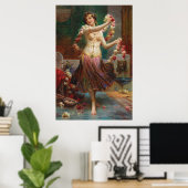 Poster Beauté orientale avec Roses par Hans Zatzka - post (Bureau à domicile)
