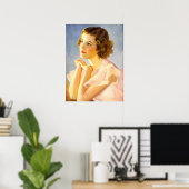Poster Beauté rétro 60 (Bureau à domicile)