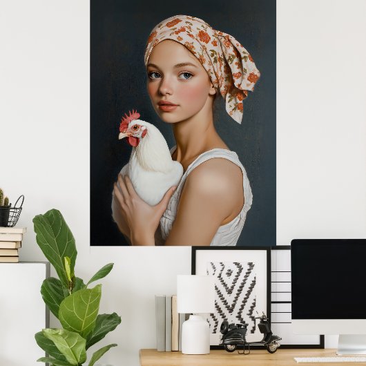 Poster Beauté rustique avec poulet (Bureau à domicile)