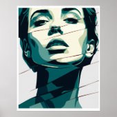 Poster Beauté Turquoise brisée (Devant)