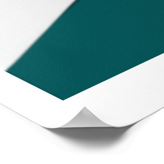 Poster Beauté Turquoise brisée (Coin)