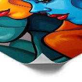 Poster Beautés chromatiques - Vibrant Pop Art Portraits f (Coin)