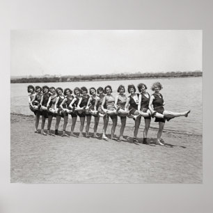 Poster Beautés de bain, 1923. Photo vintage