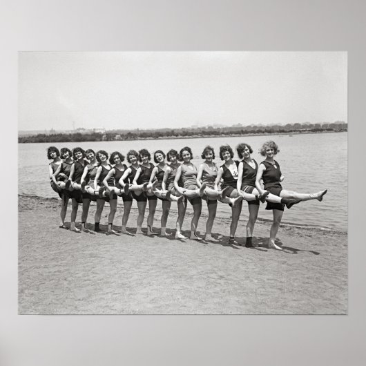 Poster Beautés de bain, 1923. Photo vintage (Devant)