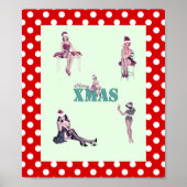 Poster Beautés de Noël, Pin-up filles Imprimerie d'art XM (Devant)