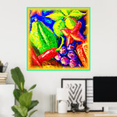 Poster Beautifil Et Des Étoiles Fruiteuses. Commandez dès (Bureau à domicile)