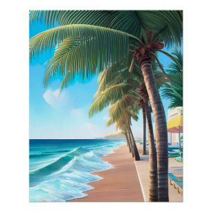 Poster Beautiful AI design cool summer design.