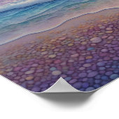 Poster Beautiful Beach Waves and Shore Art (Coin)