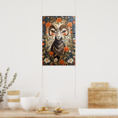 Poster Beautiful Big Horn Sheep William Morris Inspired (Cuisine)