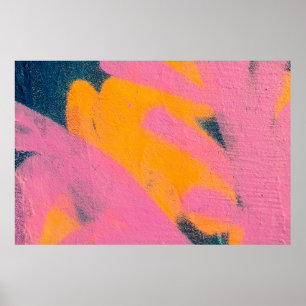 Poster Beautiful bright colorful street art graffiti back