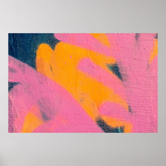 Poster Beautiful bright colorful street art graffiti back (Devant)