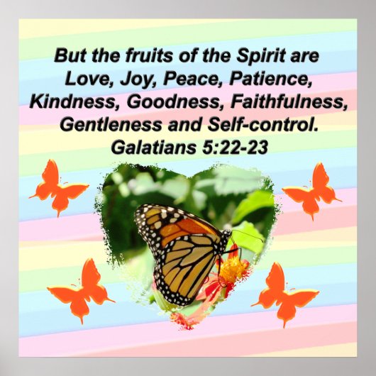POSTER BEAUTIFUL BUTTERFLY FRUIT OF THE SPIRIT (Devant)