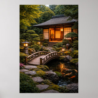 Poster Beautiful Japanese Home & Garden